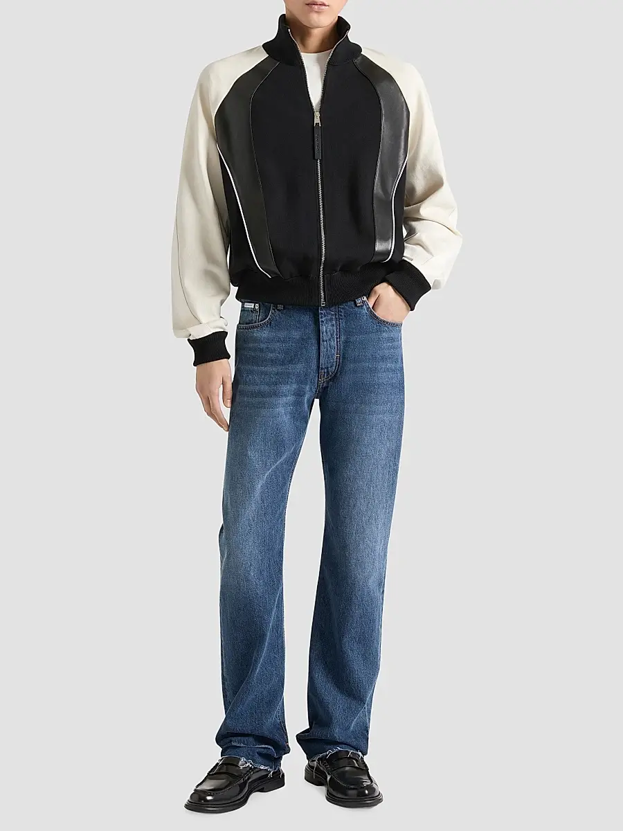Givenchy Men's Straight Fit Jeans with Raw Details - Dark Blue | Thumbnail 2