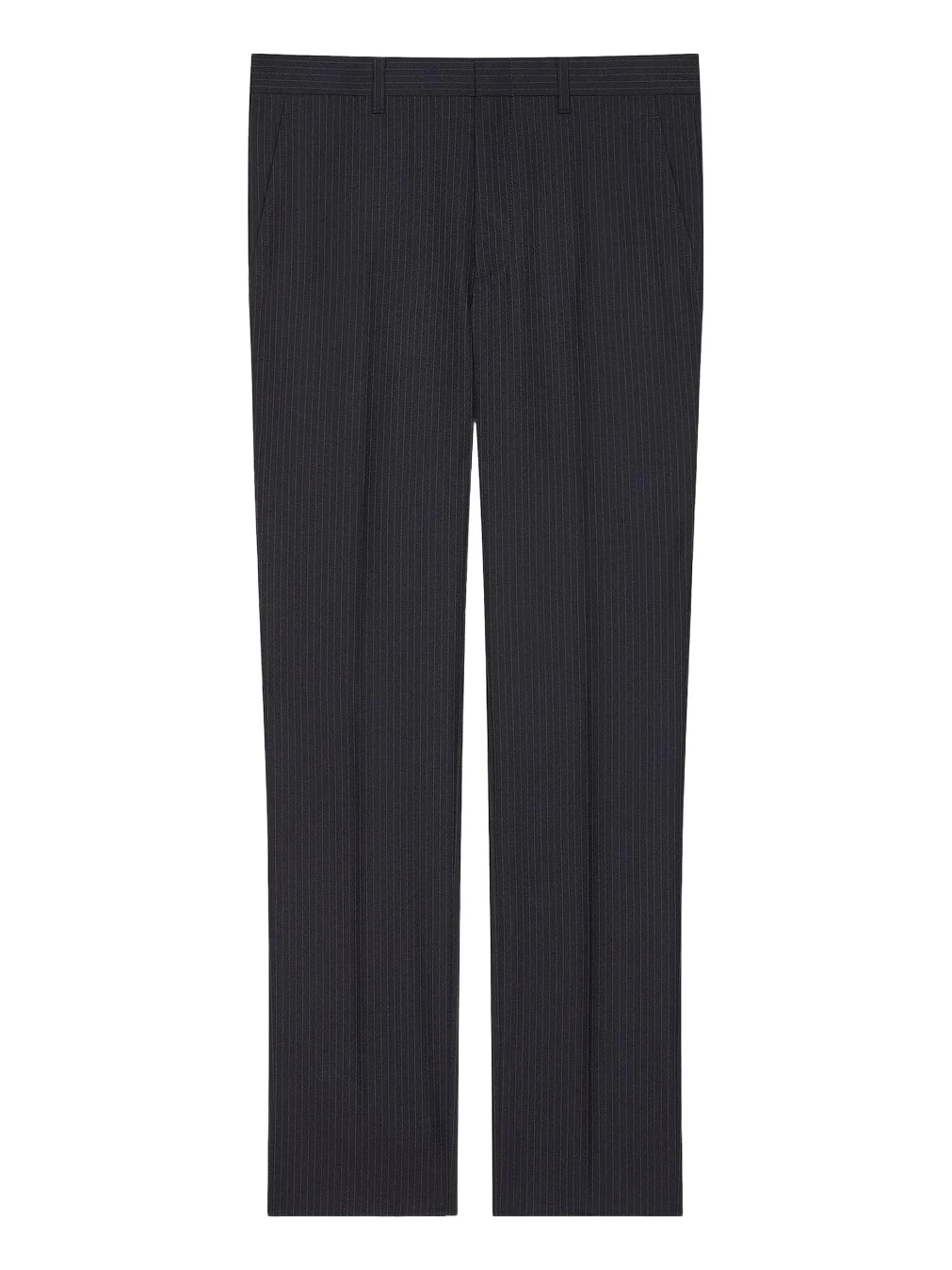 Givenchy Men's Slim Fit Striped Tailored Pants in Wool and Mohair - Navy