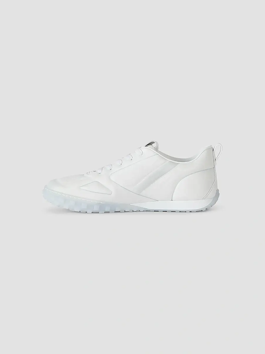Givenchy Men's Glide Sneakers in Leather - White Grey | Thumbnail 3 Givenchy Men's Glide Sneakers in Leather - White Grey | Thumbnail 3
