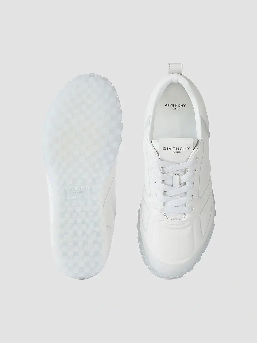 Givenchy Men's Glide Sneakers in Leather - White Grey | Thumbnail 5 Givenchy Men's Glide Sneakers in Leather - White Grey | Thumbnail 5