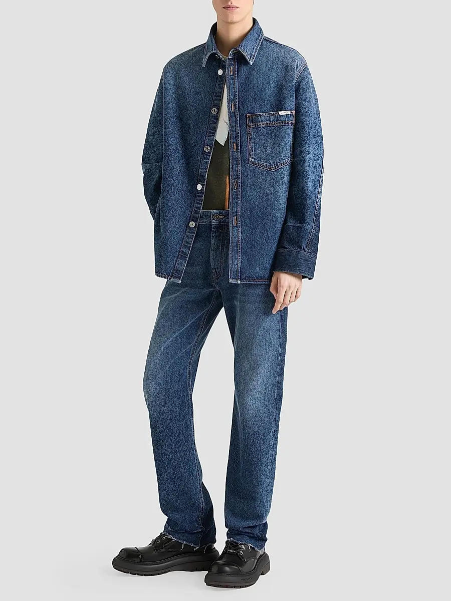 Givenchy Men's Couture Seam Shirt in Denim - Grey Blue | Thumbnail 2 Givenchy Men's Couture Seam Shirt in Denim - Grey Blue | Thumbnail 2