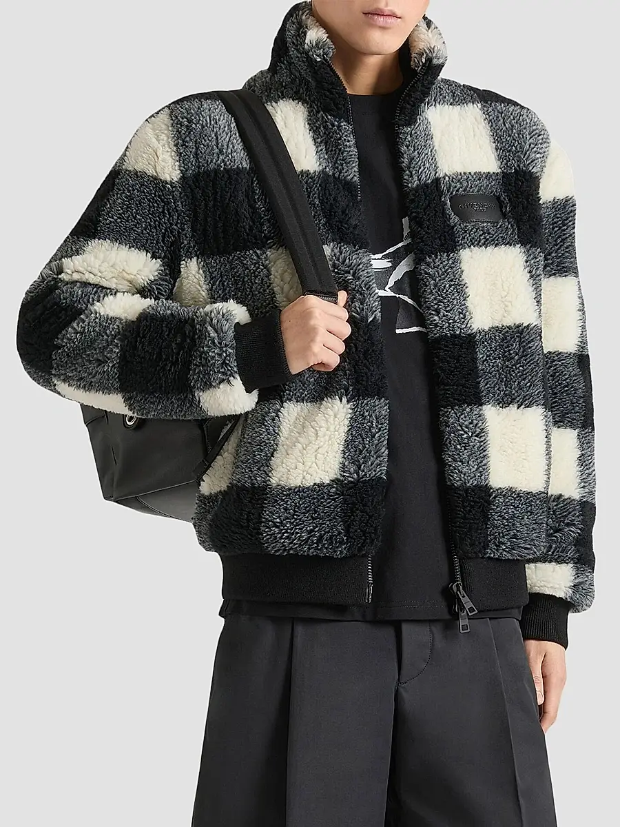 Givenchy Men's Checked Fleece Jacket | Thumbnail 3 Givenchy Men's Checked Fleece Jacket | Thumbnail 3