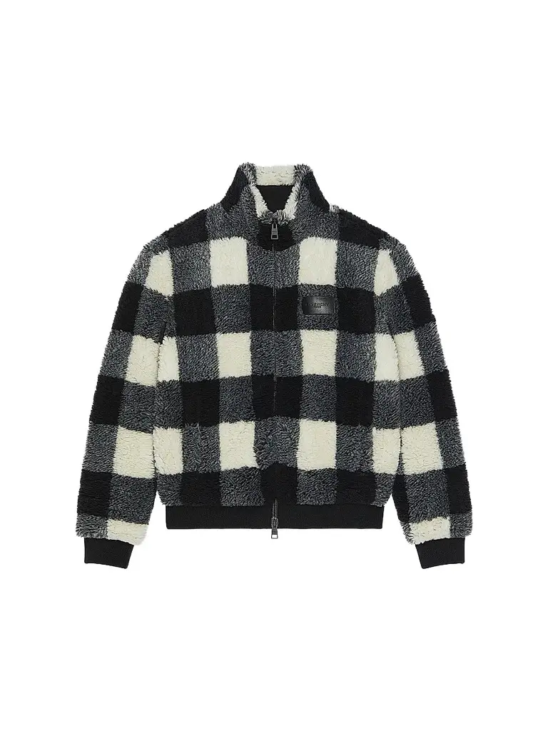 Givenchy Men's Checked Fleece Jacket - Black White | Image 1 Givenchy Men's Checked Fleece Jacket - Black White | Image 1