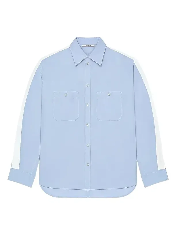 Men's Couture Seam Overshirt in Poplin with Gros Grain Detail