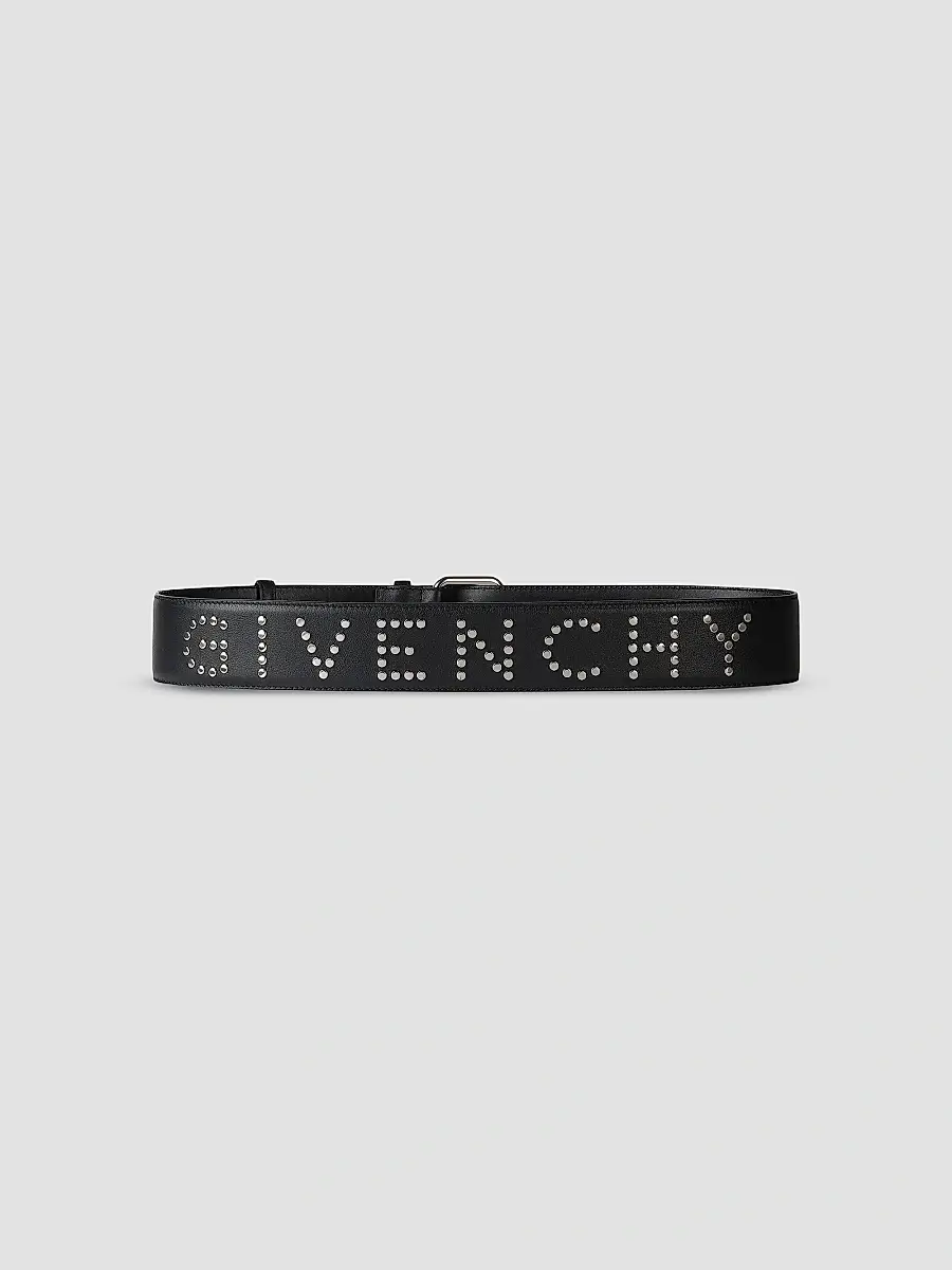 Givenchy Men's Cargo Belt in Leather with Studs - Black | Thumbnail 2