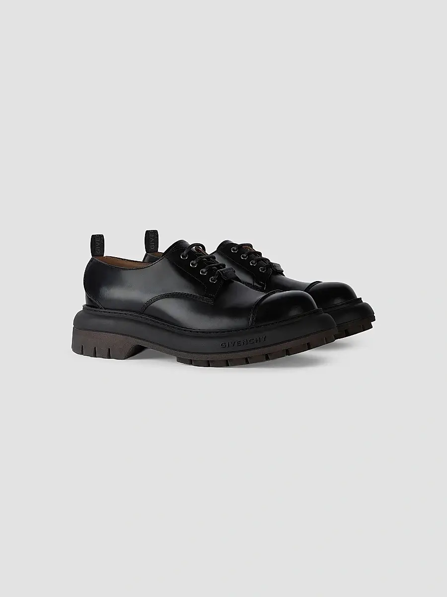 Givenchy Men's Cargo Derbies in Leather - Black | Thumbnail 2