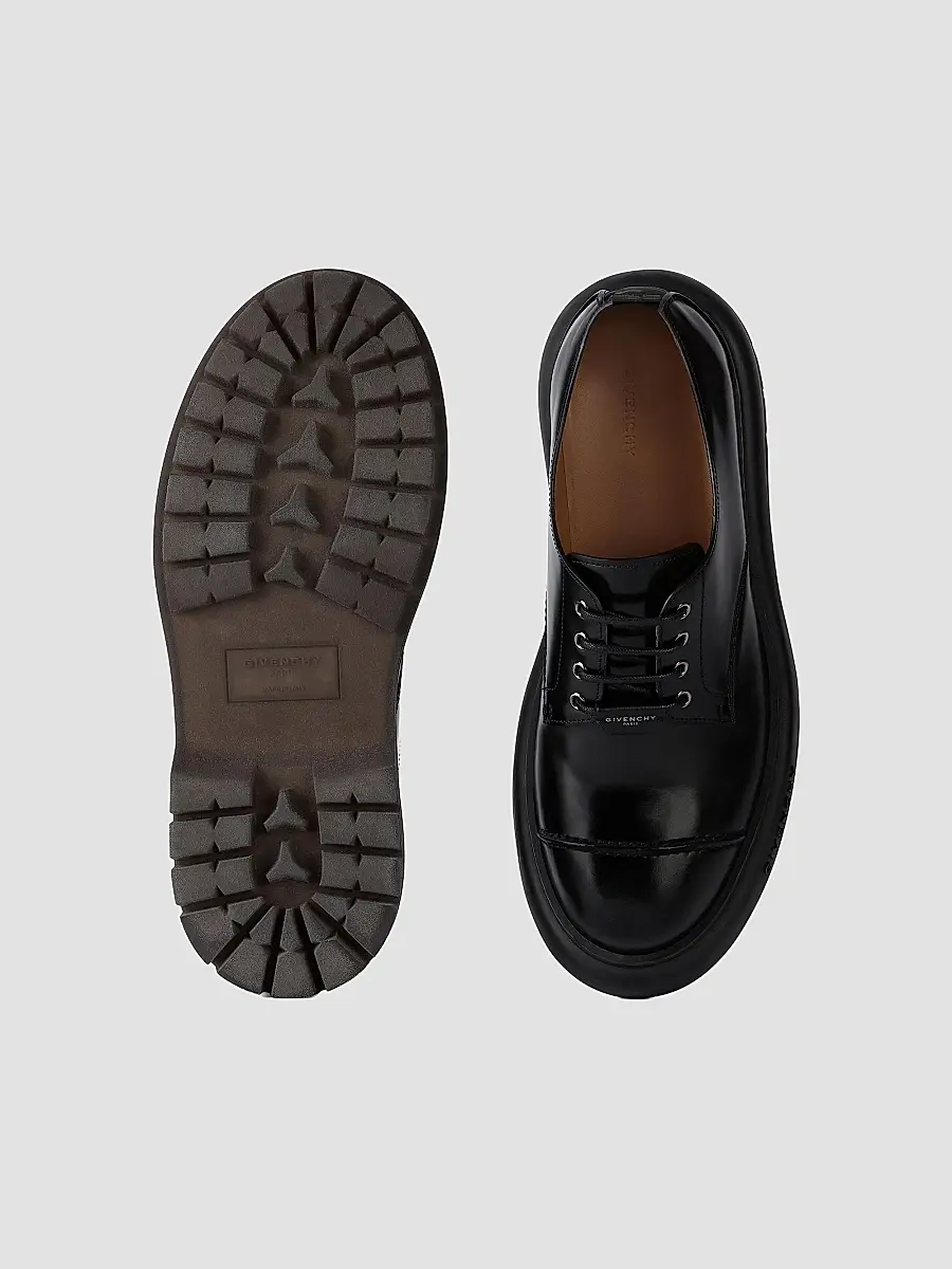 Givenchy Men's Cargo Derbies in Leather - Black | Thumbnail 5