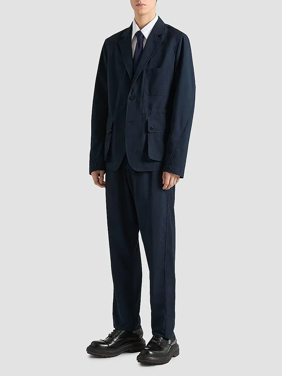 Givenchy Men's Couture Seam Joggers with Paris Embroidery - Night Blue | Thumbnail 2 Givenchy Men's Couture Seam Joggers with Paris Embroidery - Night Blue | Thumbnail 2