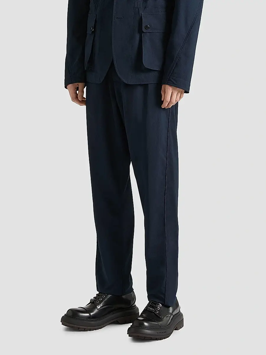 Givenchy Men's Couture Seam Joggers with Paris Embroidery - Night Blue | Thumbnail 3 Givenchy Men's Couture Seam Joggers with Paris Embroidery - Night Blue | Thumbnail 3