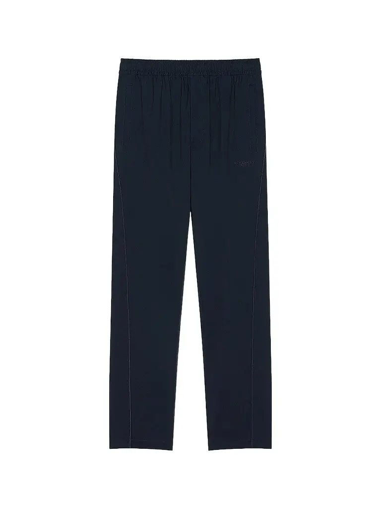Givenchy Men's Couture Seam Joggers with Paris Embroidery - Night Blue | Image 1 Givenchy Men's Couture Seam Joggers with Paris Embroidery - Night Blue | Image 1