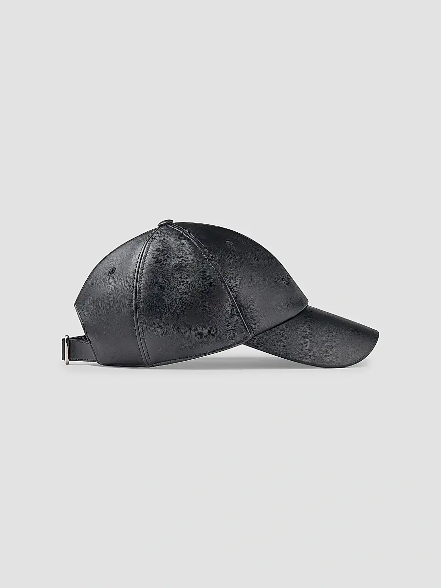 Givenchy Men's Embroidered Cap in Nappa Leather - Black | Thumbnail 2 Givenchy Men's Embroidered Cap in Nappa Leather - Black | Thumbnail 2