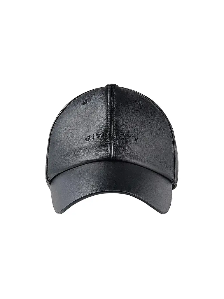 Givenchy Men's Embroidered Cap in Nappa Leather - Black | Image 1 Givenchy Men's Embroidered Cap in Nappa Leather - Black | Image 1