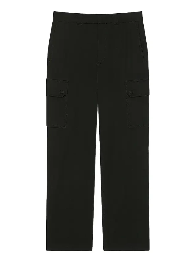 Men's Cargo Pants in Cotton - Black Men's Cargo Pants in Cotton - Black