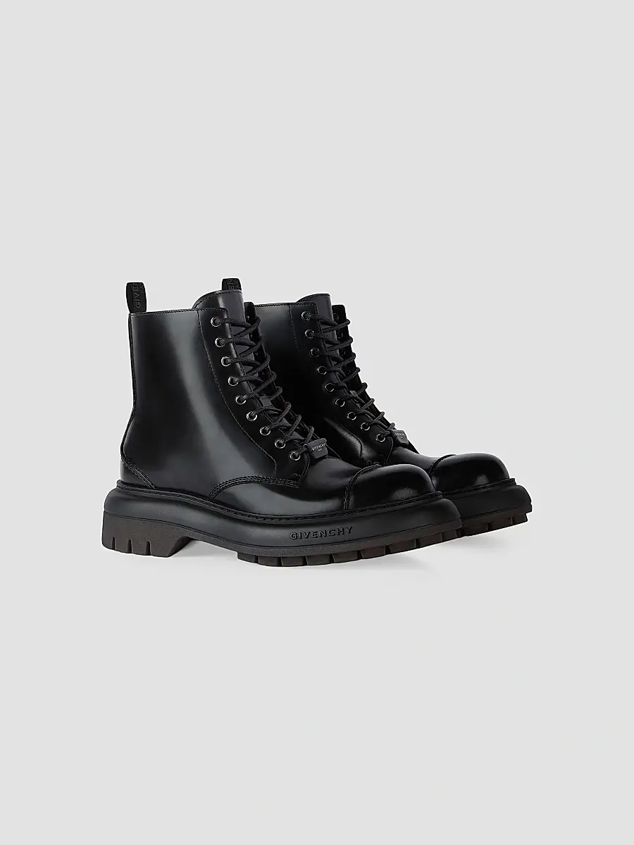 Givenchy Men's Cargo Boots in Leather - Black | Thumbnail 2 Givenchy Men's Cargo Boots in Leather - Black | Thumbnail 2