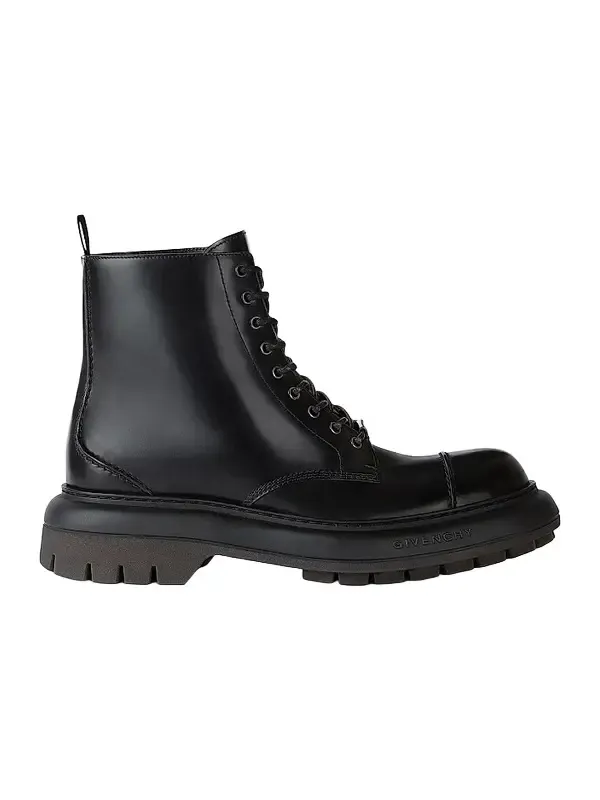 Men's Cargo Boots in Leather - Black Men's Cargo Boots in Leather - Black