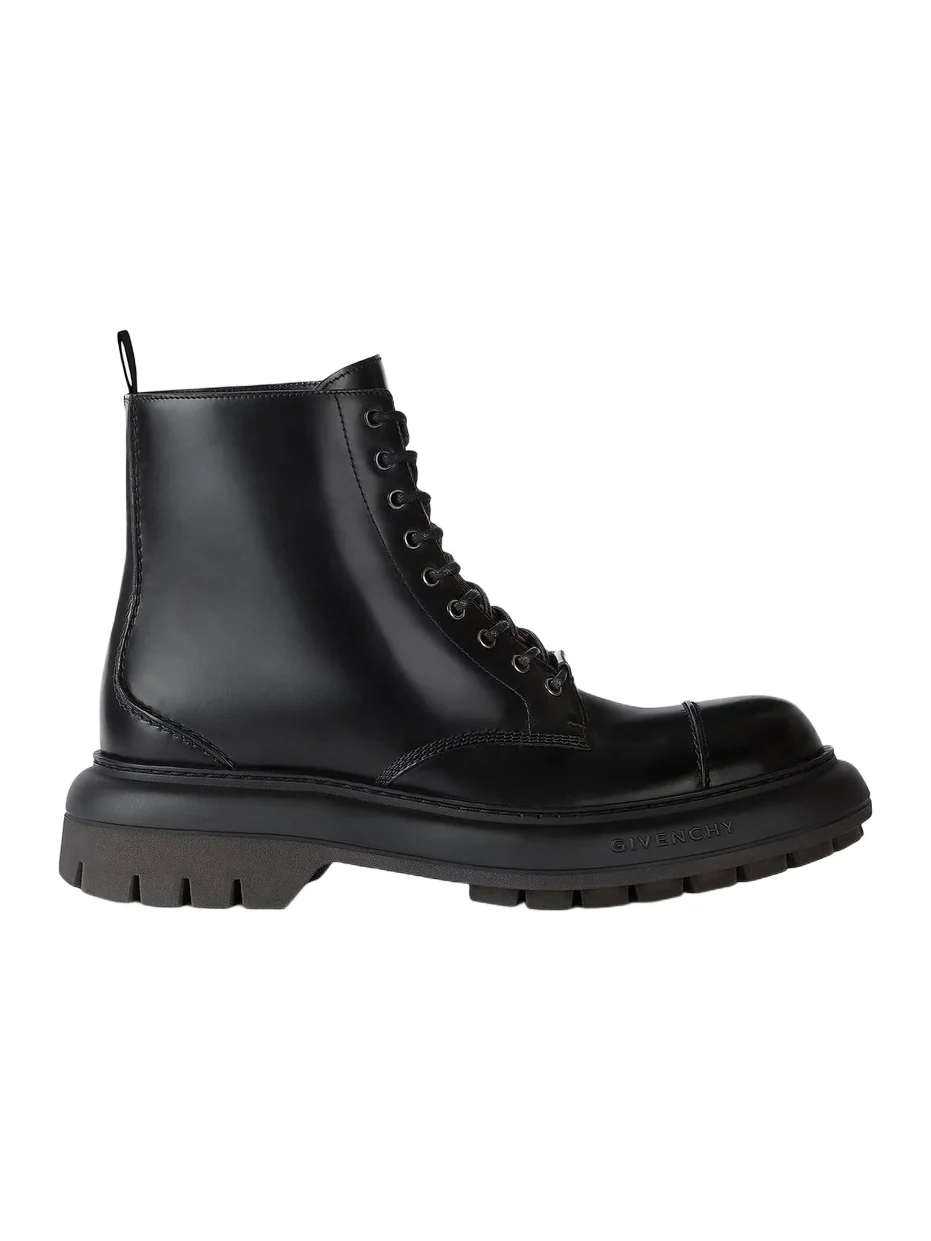 Givenchy Men's Cargo Boots in Leather - Black