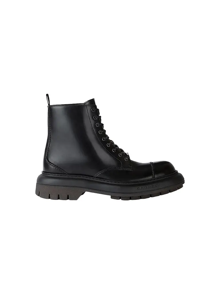 Givenchy Men's Cargo Boots in Leather - Black | Image 1 Givenchy Men's Cargo Boots in Leather - Black | Image 1