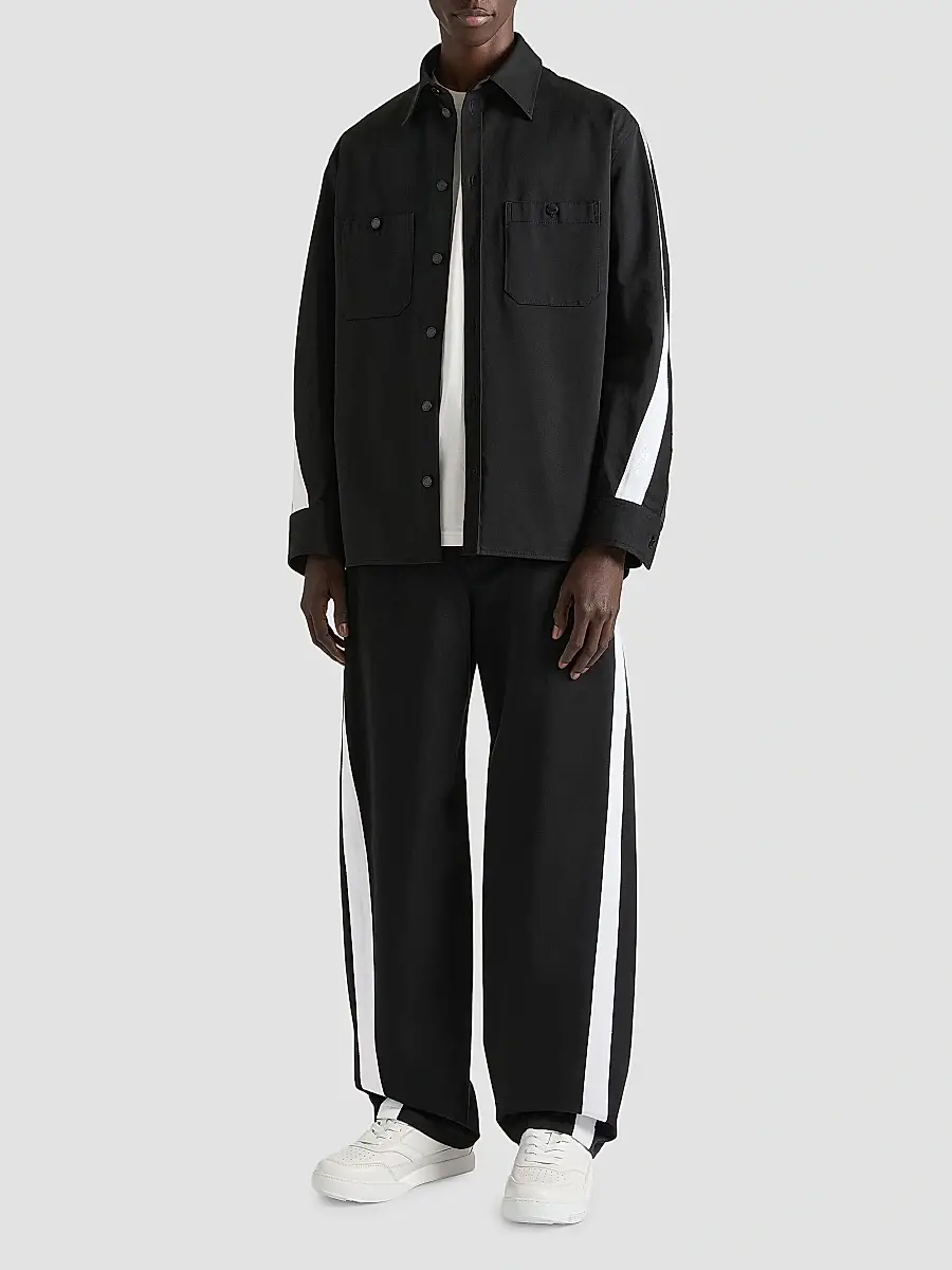 Givenchy Men's Couture Seam Pants in Cotton with Gros Grain Detail | Thumbnail 2 Givenchy Men's Couture Seam Pants in Cotton with Gros Grain Detail | Thumbnail 2