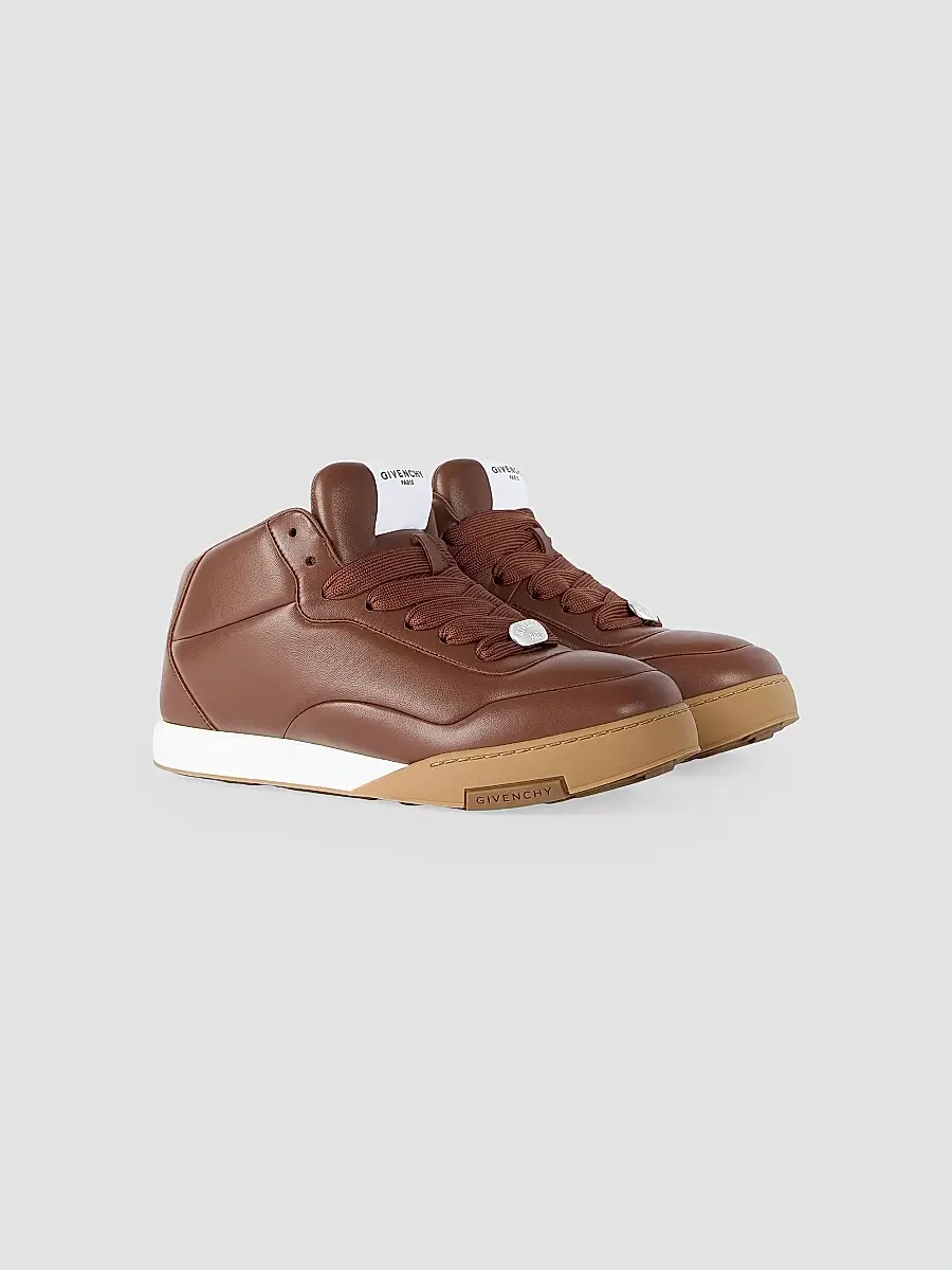 Givenchy Men's Puffy Yard Mid-Top Sneakers in Nappa Leather - Brown | Thumbnail 2 Givenchy Men's Puffy Yard Mid-Top Sneakers in Nappa Leather - Brown | Thumbnail 2