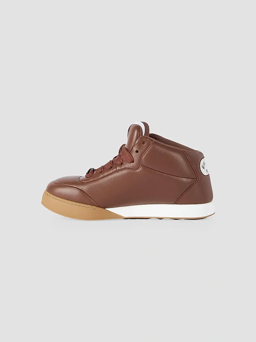 Givenchy Men's Puffy Yard Mid-Top Sneakers in Nappa Leather - Brown | Thumbnail 3 Givenchy Men's Puffy Yard Mid-Top Sneakers in Nappa Leather - Brown | Thumbnail 3