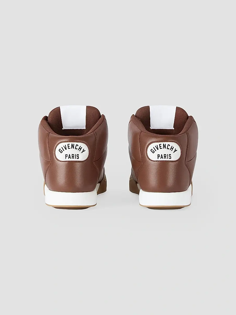 Givenchy Men's Puffy Yard Mid-Top Sneakers in Nappa Leather - Brown | Thumbnail 4 Givenchy Men's Puffy Yard Mid-Top Sneakers in Nappa Leather - Brown | Thumbnail 4