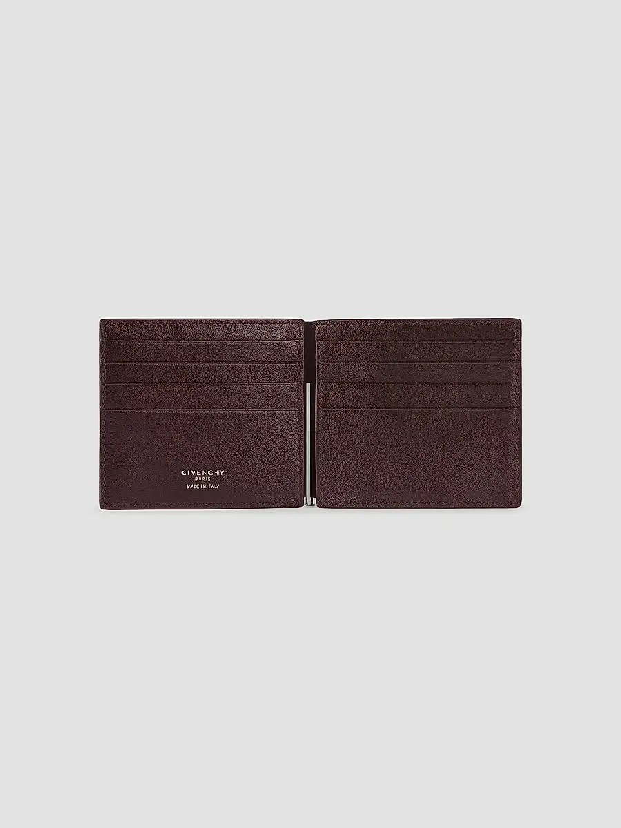 Givenchy Men's Wallet in Grained Leather with Clip - Chocolate | Thumbnail 3 Givenchy Men's Wallet in Grained Leather with Clip - Chocolate | Thumbnail 3
