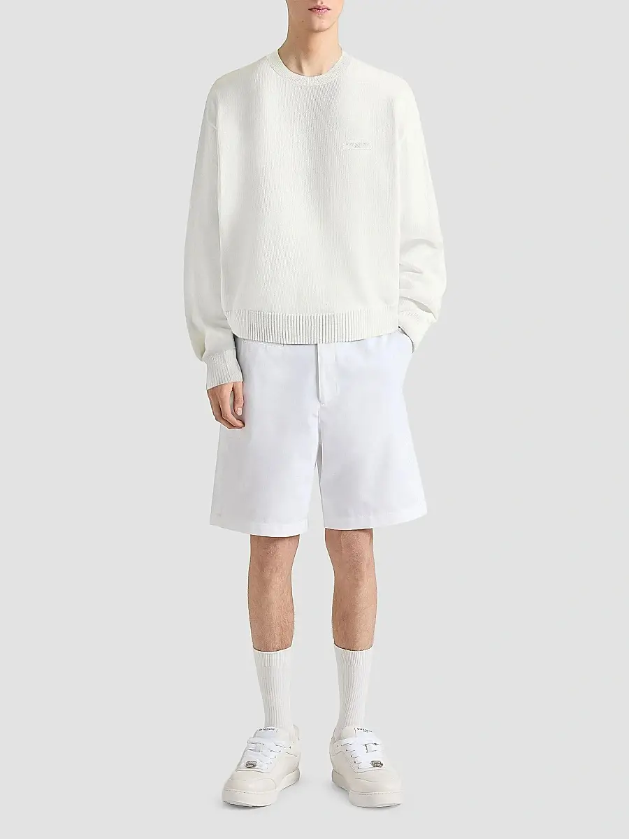Givenchy Men's Sweater in Wool with Gros Grain Details | Thumbnail 2 Givenchy Men's Sweater in Wool with Gros Grain Details | Thumbnail 2