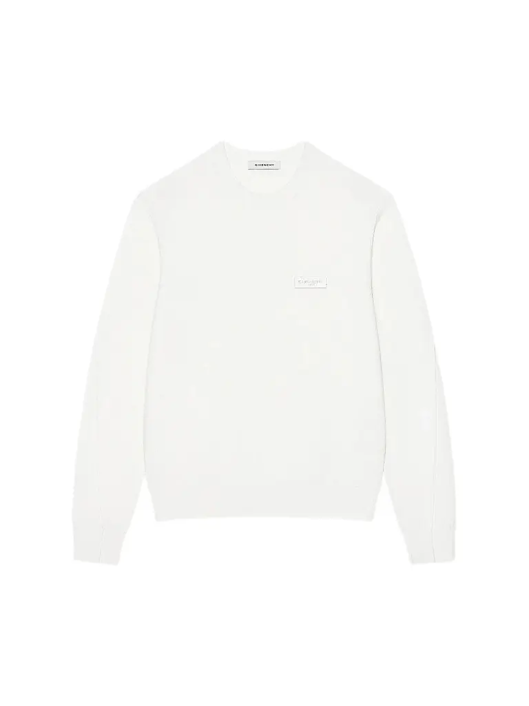 Givenchy Men's Sweater in Wool with Gros Grain Details - | Image 1 Givenchy Men's Sweater in Wool with Gros Grain Details - | Image 1