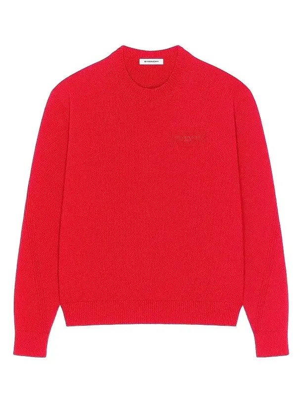 Givenchy Men's Couture Seam Sweater in Wool and Cashmere - Vermillon