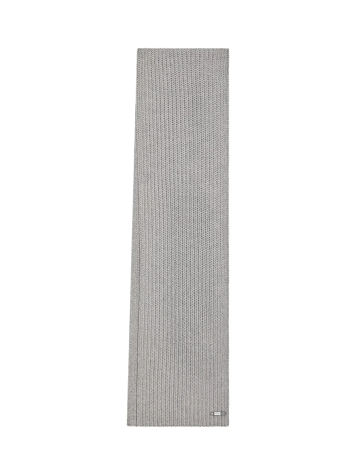 Men's Scarf in Wool with Pin - Light Grey