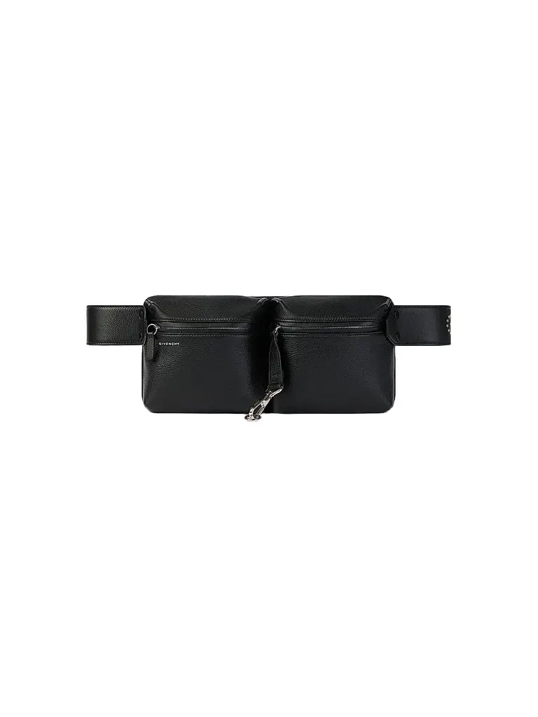 Givenchy Men's Cargo Belt Bag in Leather with Studs - Black | Image 1 Givenchy Men's Cargo Belt Bag in Leather with Studs - Black | Image 1