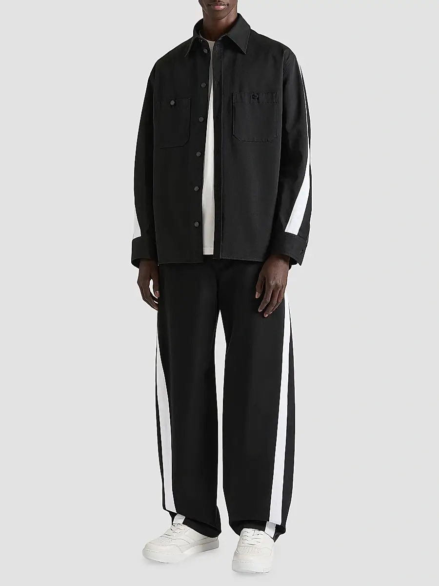 Givenchy Men's Couture Seam Overshirt in Cotton with Gros Grain Detail | Thumbnail 2 Givenchy Men's Couture Seam Overshirt in Cotton with Gros Grain Detail | Thumbnail 2