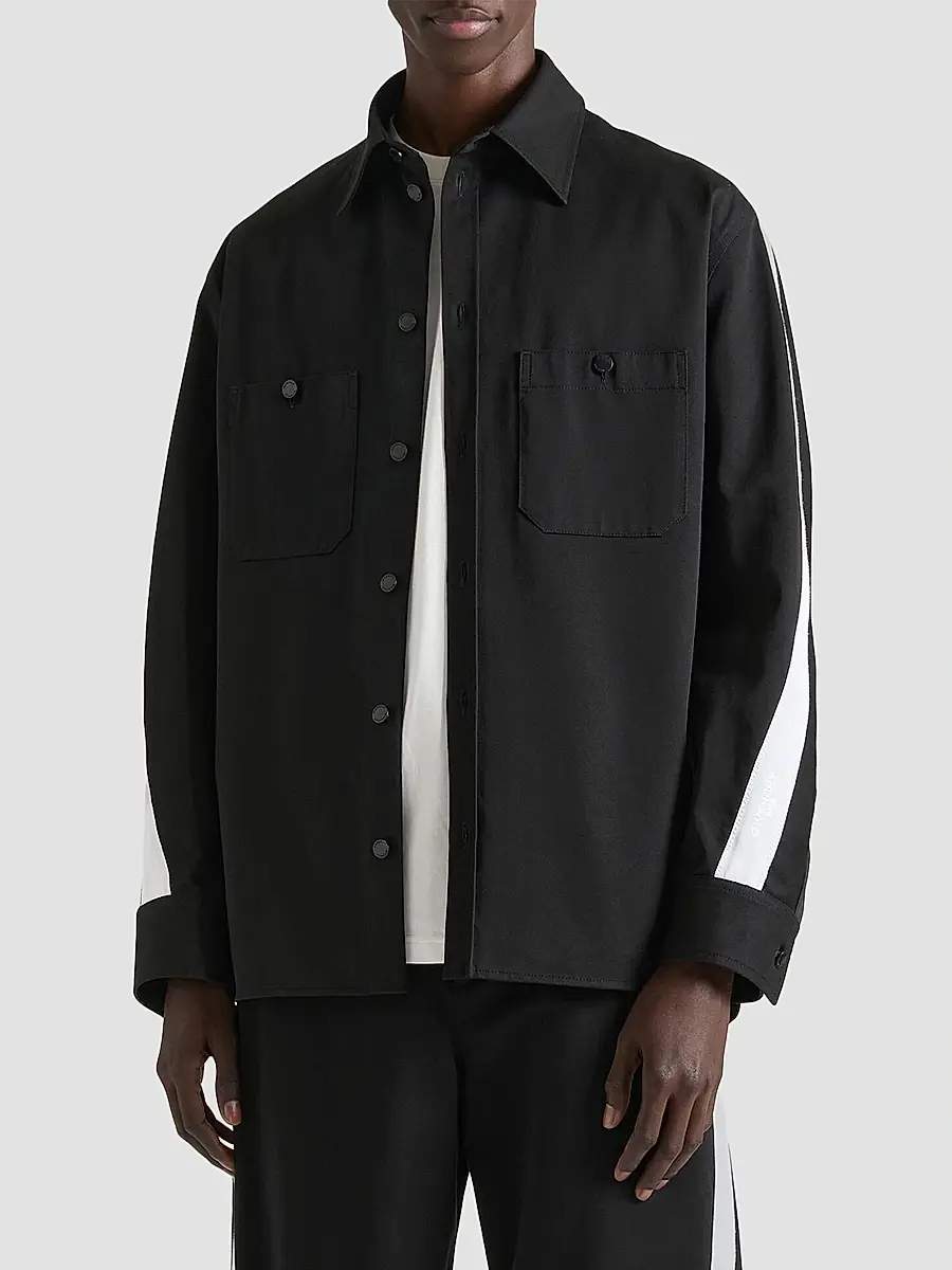 Givenchy Men's Couture Seam Overshirt in Cotton with Gros Grain Detail | Thumbnail 3 Givenchy Men's Couture Seam Overshirt in Cotton with Gros Grain Detail | Thumbnail 3