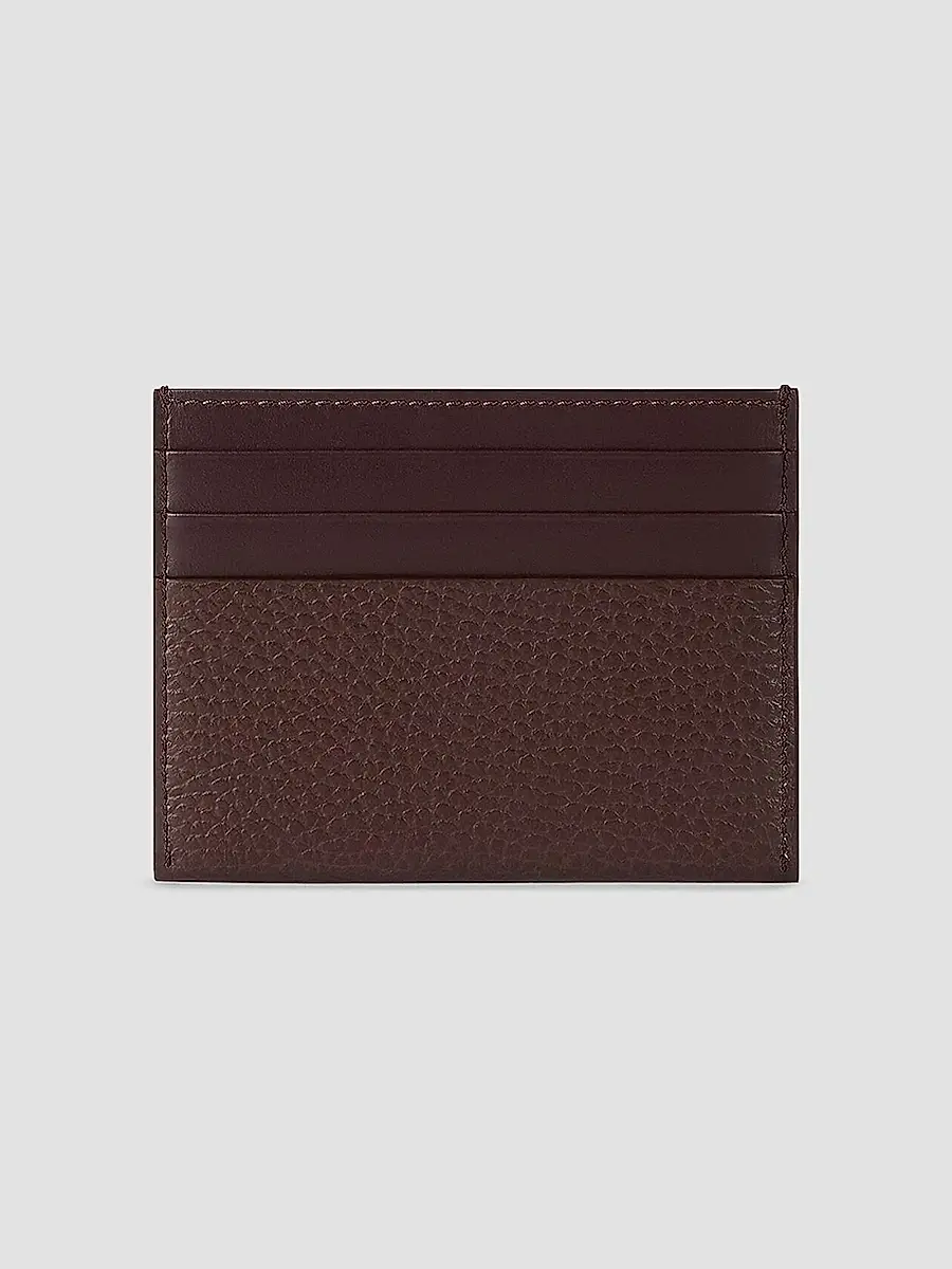 Givenchy Men's Card Holder in Grained Leather - Chocolate | Thumbnail 2 Givenchy Men's Card Holder in Grained Leather - Chocolate | Thumbnail 2