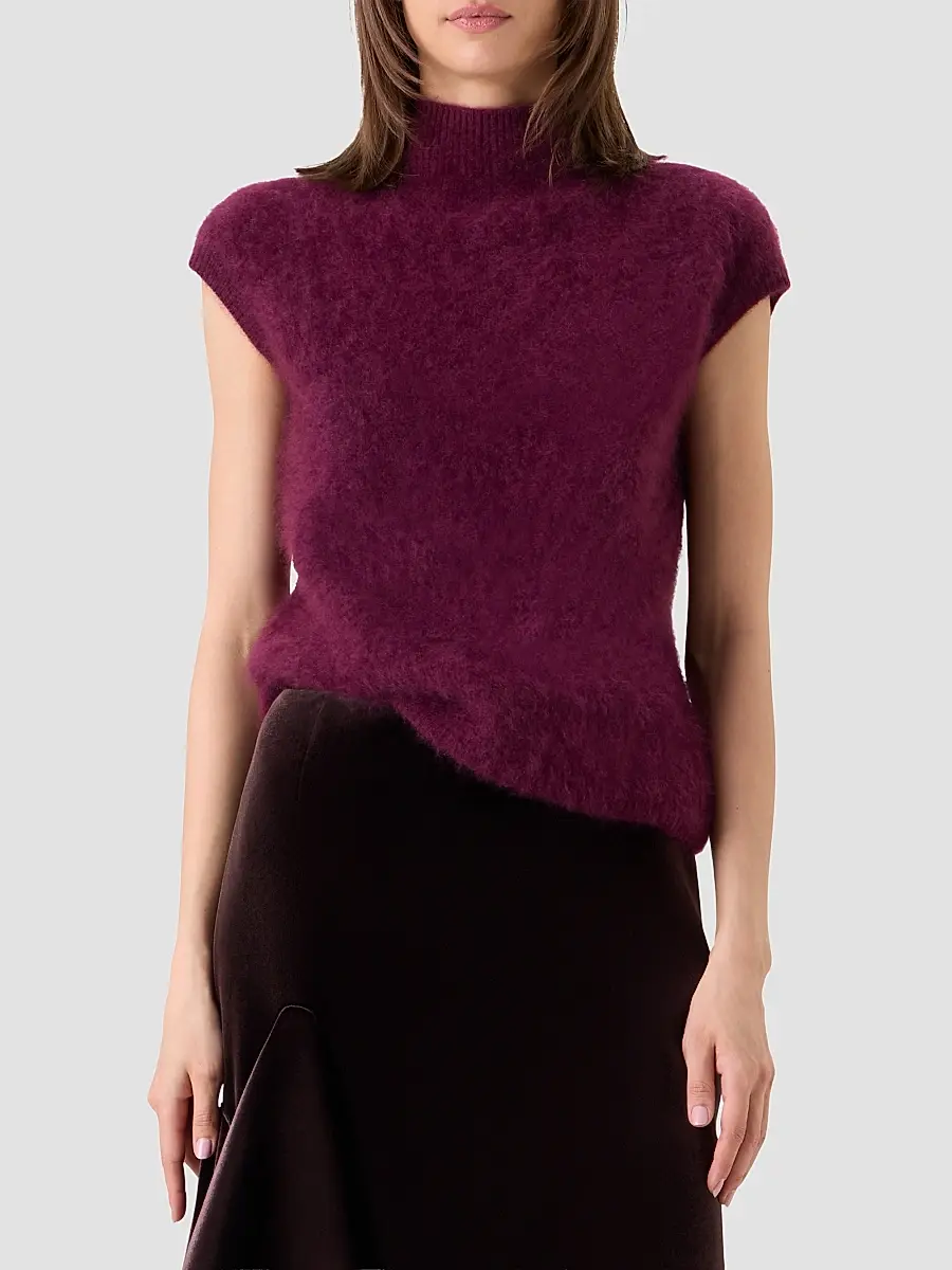 Akris Women's Cashmere Mock-Turtleneck Sweater | Thumbnail 4 Akris Women's Cashmere Mock-Turtleneck Sweater | Thumbnail 4