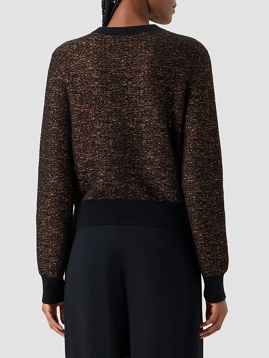 Akris Women's Metallic Cashmere-Blend Crewneck Sweater | Thumbnail 3
