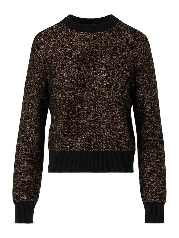 Women's Metallic Cashmere-Blend Crewneck Sweater