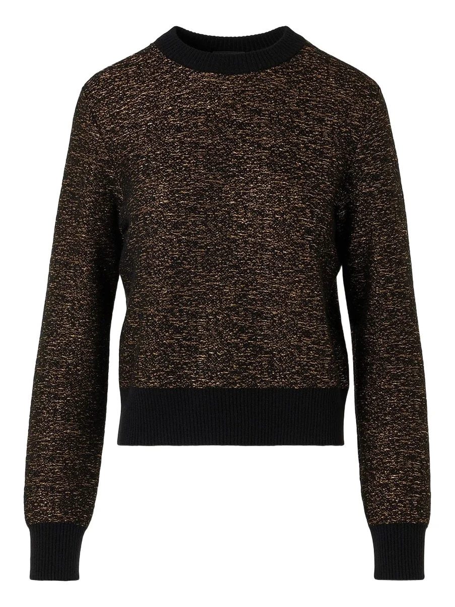 Women's Metallic Cashmere-Blend Crewneck Sweater