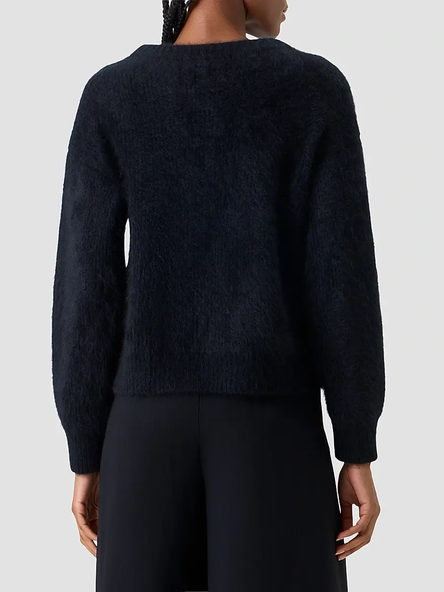 Akris Women's Striped Cashmere Crewneck Sweater | Thumbnail 3 Akris Women's Striped Cashmere Crewneck Sweater | Thumbnail 3
