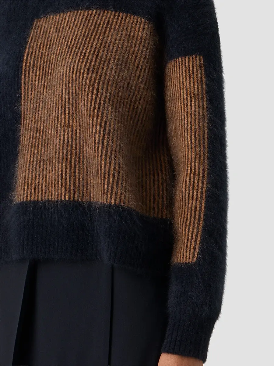 Akris Women's Striped Cashmere Crewneck Sweater | Thumbnail 5 Akris Women's Striped Cashmere Crewneck Sweater | Thumbnail 5