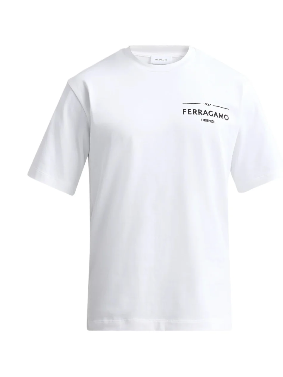 Ferragamo Men's Logo T-Shirt Short Sleeves T-Shirt