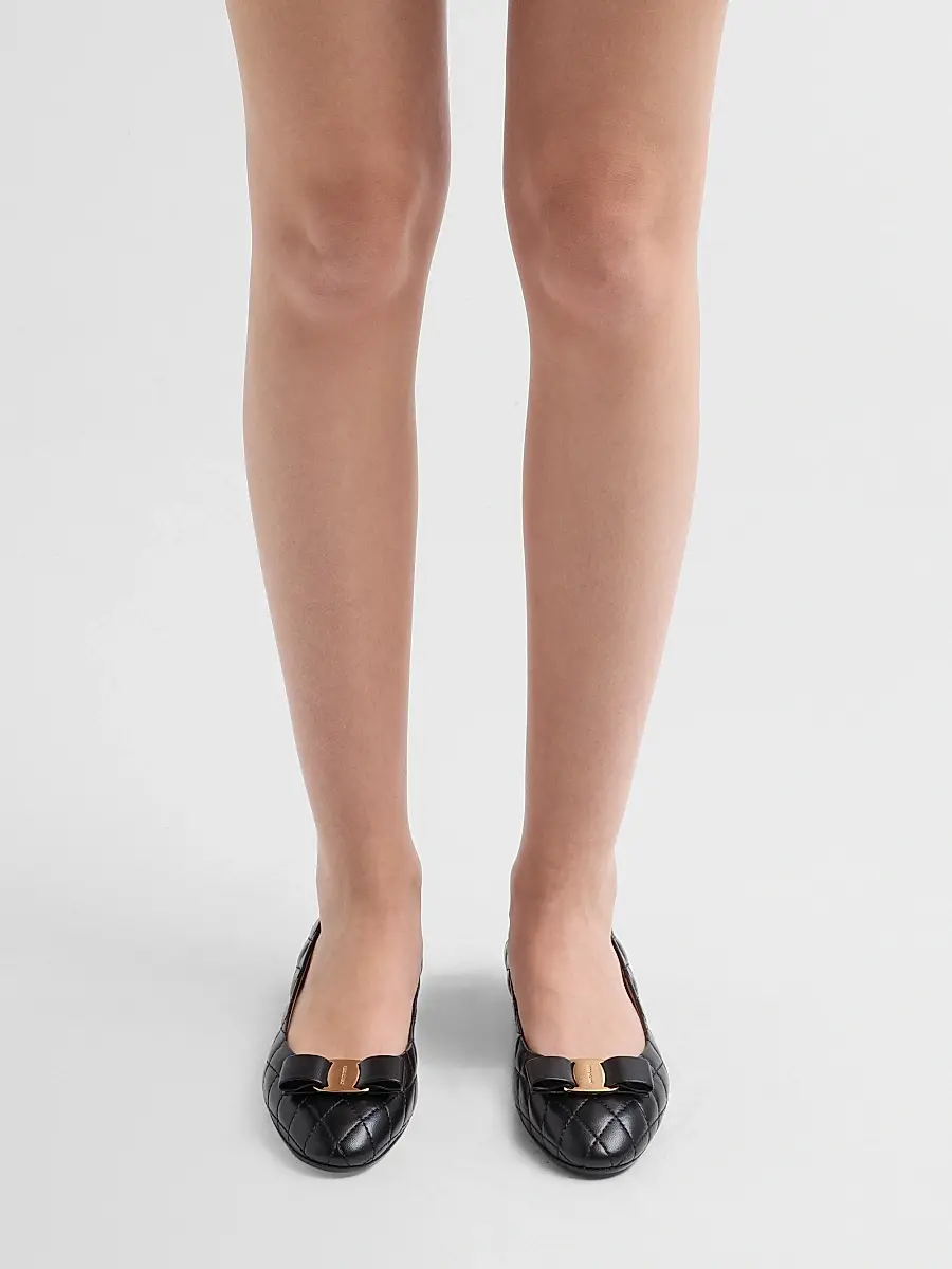 Ferragamo Women's Varina Quilted Leather Ballet Flats | Thumbnail 2 Ferragamo Women's Varina Quilted Leather Ballet Flats | Thumbnail 2