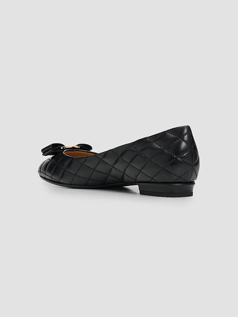 Ferragamo Women's Varina Quilted Leather Ballet Flats | Thumbnail 4 Ferragamo Women's Varina Quilted Leather Ballet Flats | Thumbnail 4