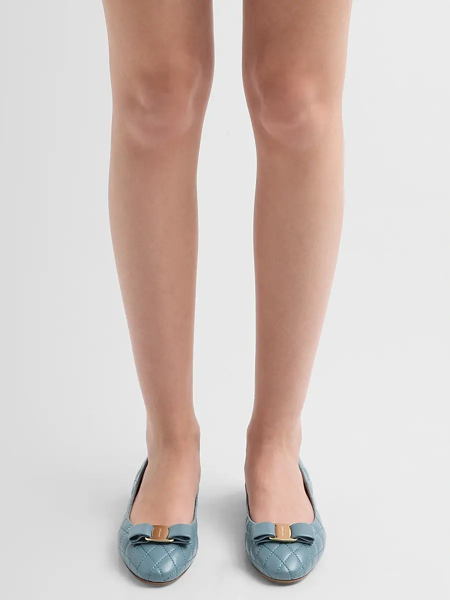 Ferragamo Women's Varina Quilted Leather Ballet Flats | Thumbnail 2 Ferragamo Women's Varina Quilted Leather Ballet Flats | Thumbnail 2
