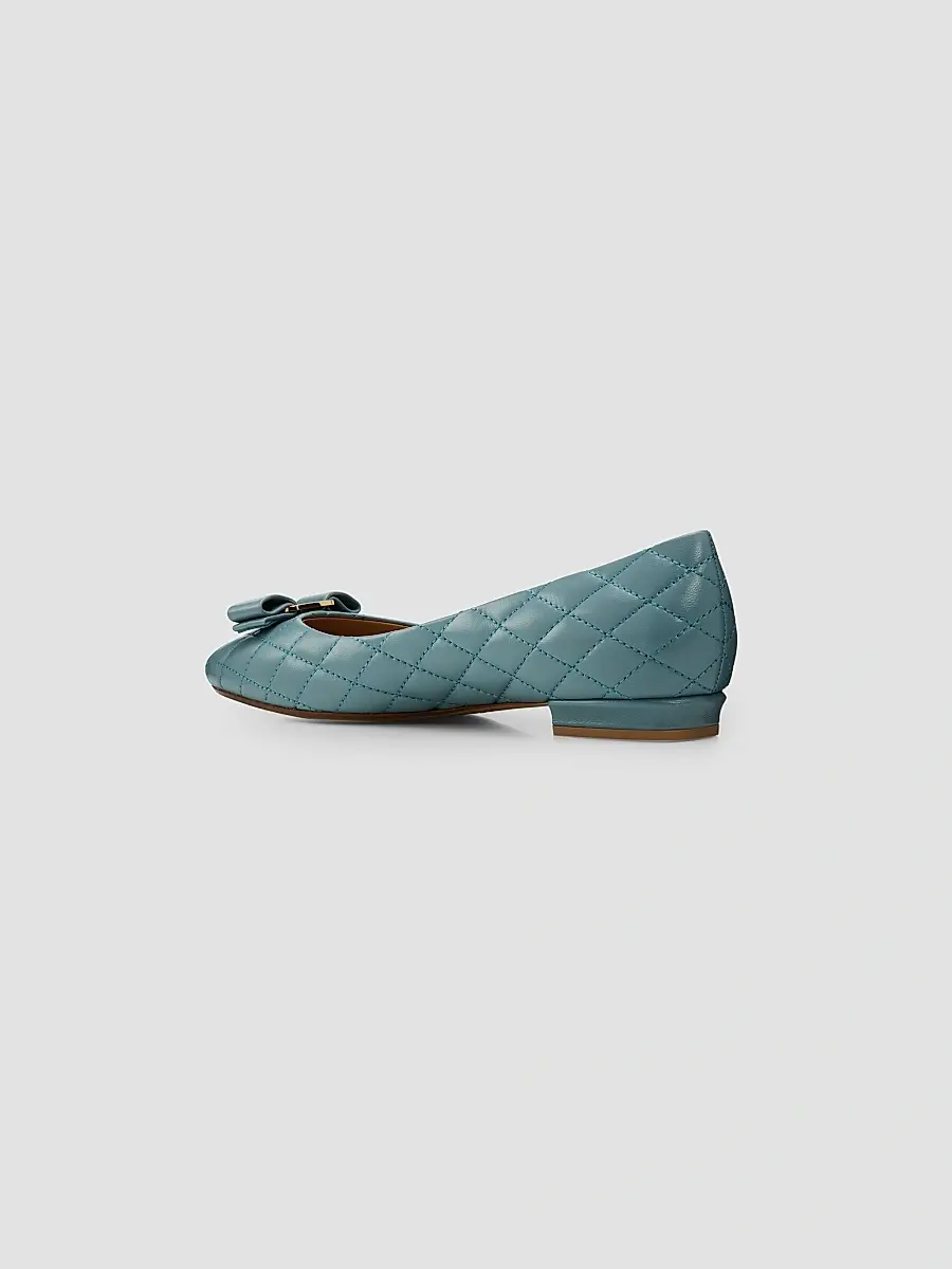 Ferragamo Women's Varina Quilted Leather Ballet Flats | Thumbnail 4 Ferragamo Women's Varina Quilted Leather Ballet Flats | Thumbnail 4