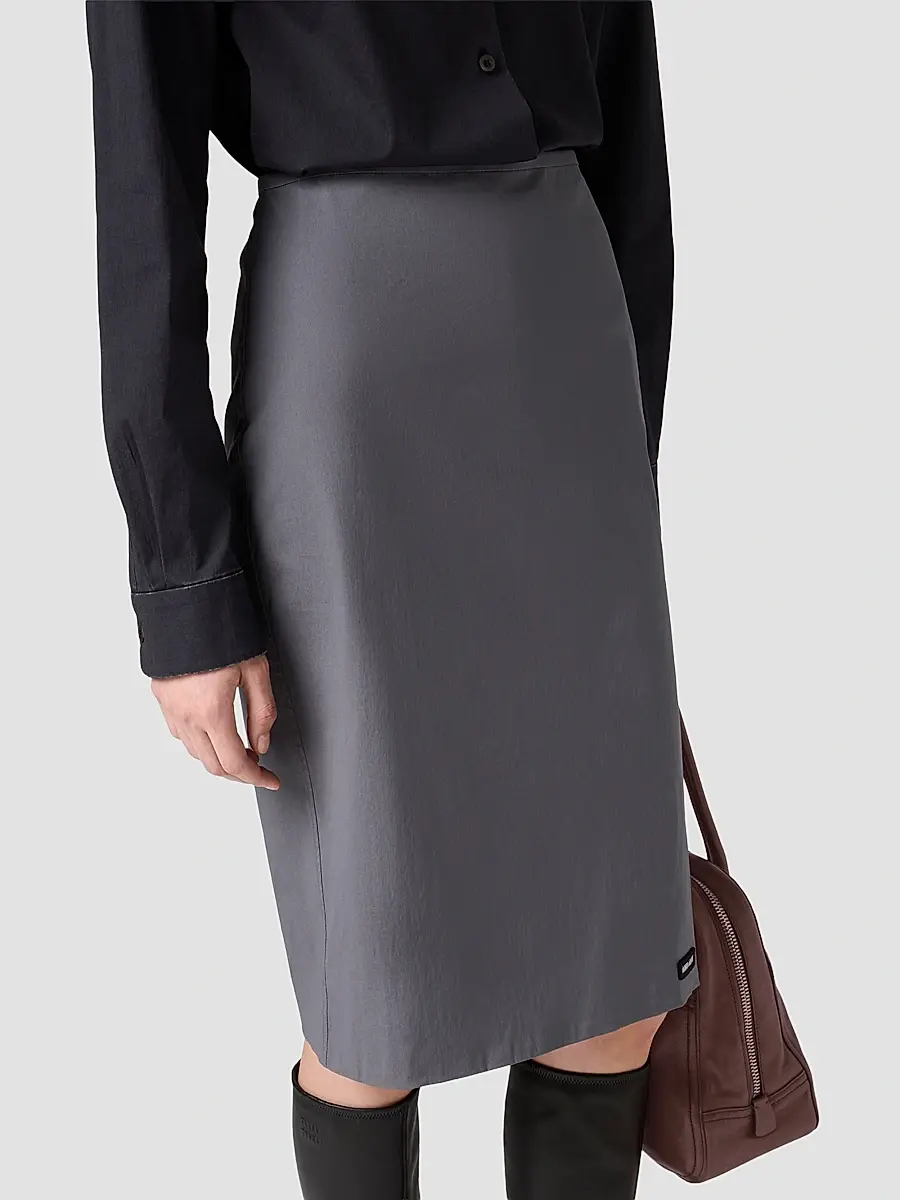Miu Miu Women's Stretch Poplin Skirt | Thumbnail 5 Miu Miu Women's Stretch Poplin Skirt | Thumbnail 5