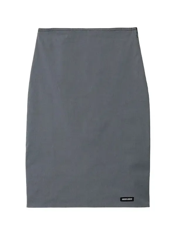 Miu Miu Women's Stretch Poplin Skirt