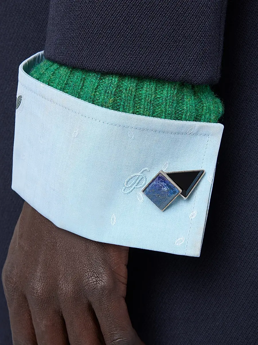 Prada Men's Metal and Semi-Precious Stone Cufflinks | Thumbnail 2 Prada Men's Metal and Semi-Precious Stone Cufflinks | Thumbnail 2