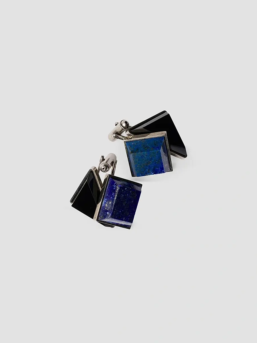 Prada Men's Metal and Semi-Precious Stone Cufflinks | Thumbnail 3 Prada Men's Metal and Semi-Precious Stone Cufflinks | Thumbnail 3