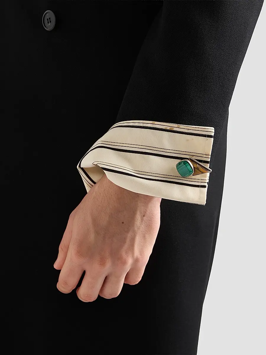 Prada Men's Metal and Semi-Precious Stone Cufflinks | Thumbnail 2 Prada Men's Metal and Semi-Precious Stone Cufflinks | Thumbnail 2